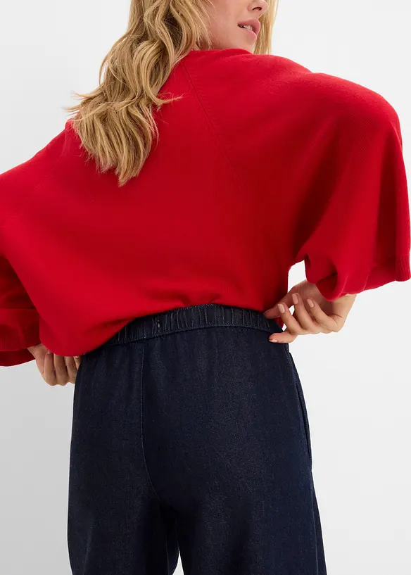 Leichte Wide-Leg-Jeans Mid Waist, bonprix