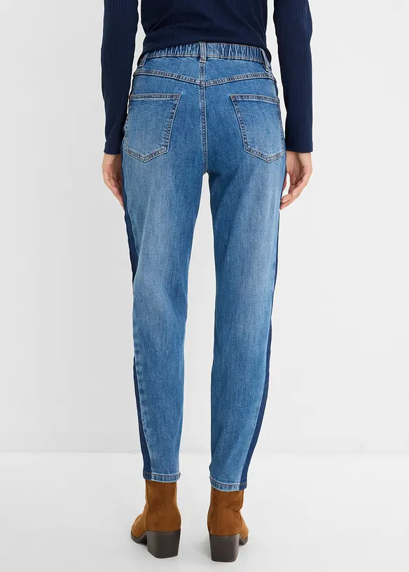Jean mom taille haute, cropped, bonprix