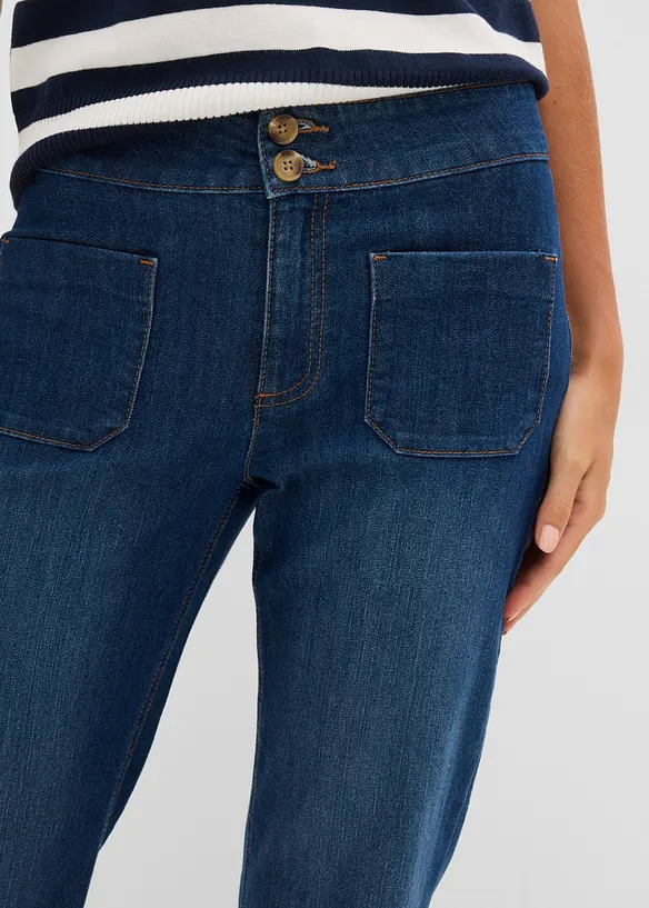 Jean flare taille mi-haute, bonprix