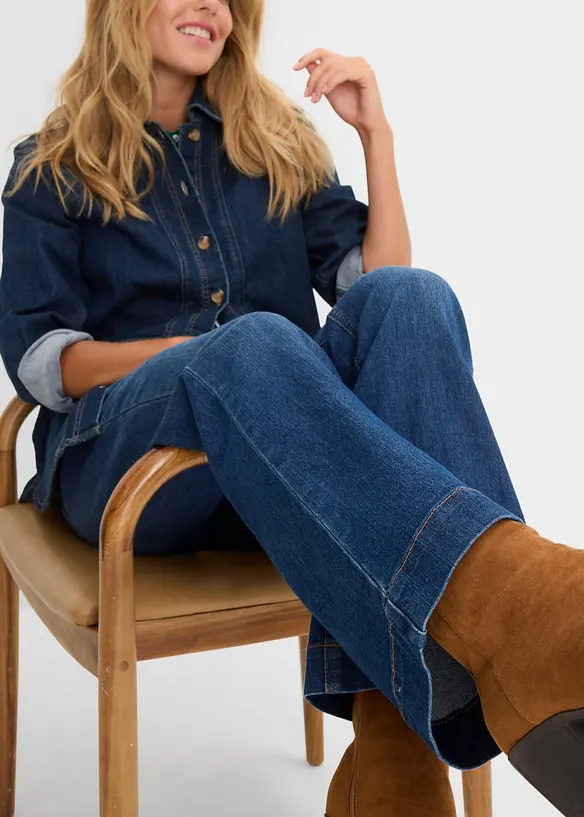 Jean flare taille mi-haute, bonprix