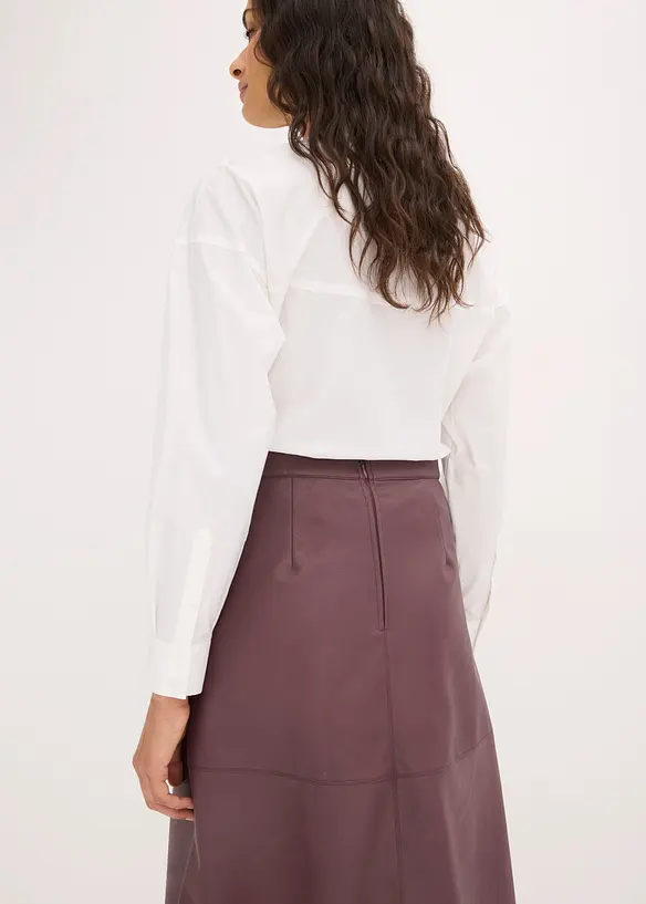 Jupe midi enduite, bonprix