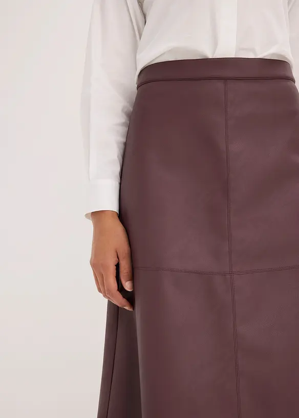 Jupe midi enduite, bonprix