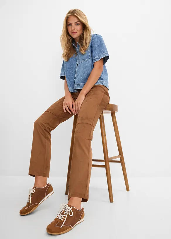 7/8-Hose in Velourslederimitat, bonprix