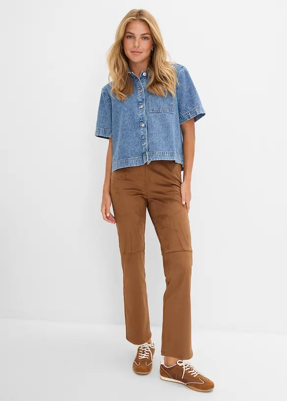 7/8-Hose in Velourslederimitat, bonprix