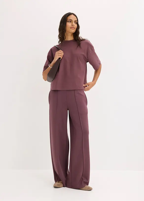 Pantalon palazzo en mati&egrave;re n&eacute;opr&egrave;ne, bonprix