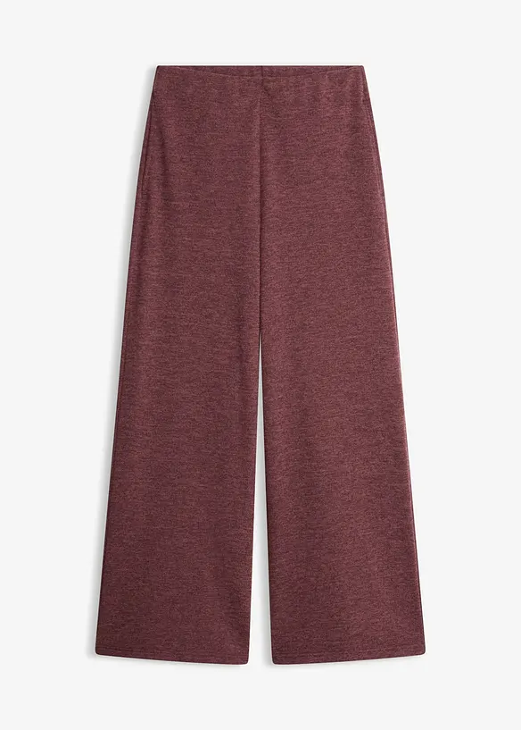Pantalon &agrave; jambe large en piqu&eacute;, bonprix
