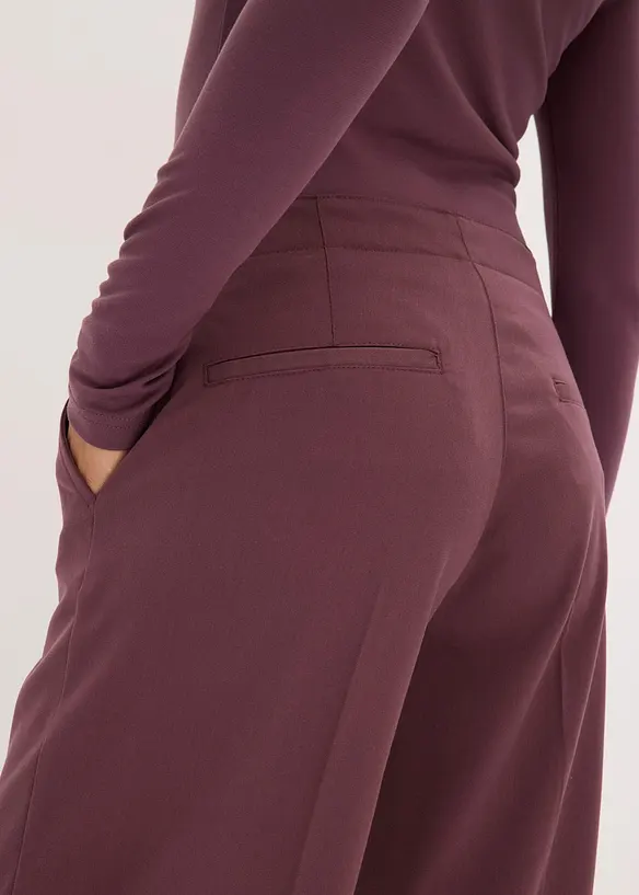 Pantalon &agrave; pinces et fermeture zipp&eacute;e, bonprix