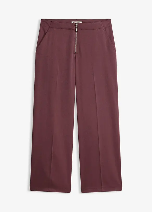 Pantalon &agrave; pinces et fermeture zipp&eacute;e, bonprix