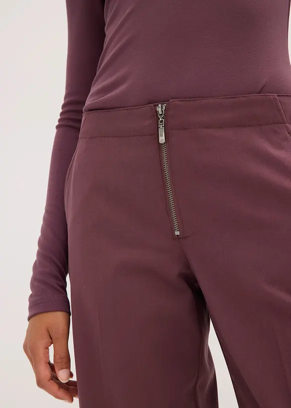 Pantalon &agrave; pinces et fermeture zipp&eacute;e, bonprix
