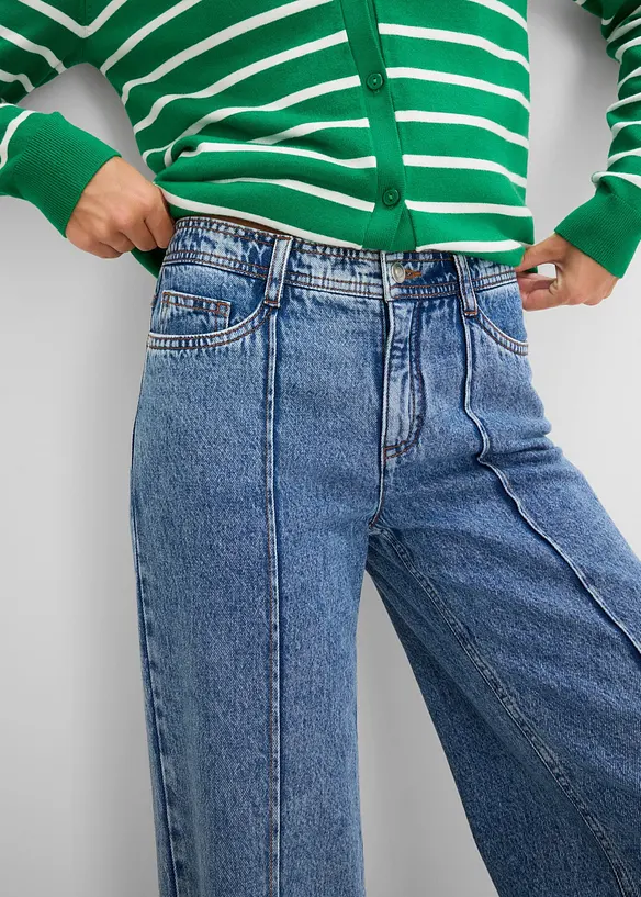 Jean large taille mi-haute, bonprix