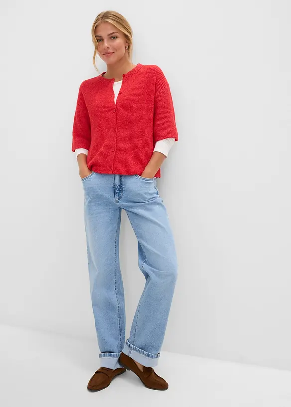 Lockere Strickjacke aus weichem Woll-Mix, bonprix