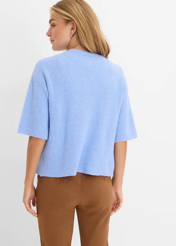 Lockere Strickjacke aus weichem Woll-Mix, bonprix