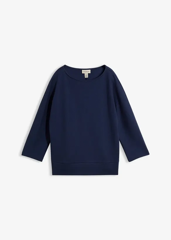 Strukturiertes Interlock-Shirt aus Baumwoll-Mix, bonprix