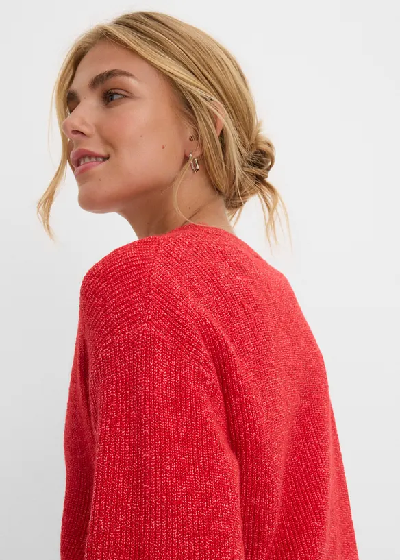 Lockere Strickjacke aus weichem Woll-Mix, bonprix