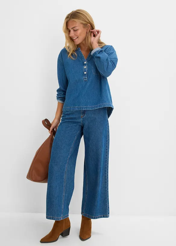 Jeansbluse-Tunika, bonprix