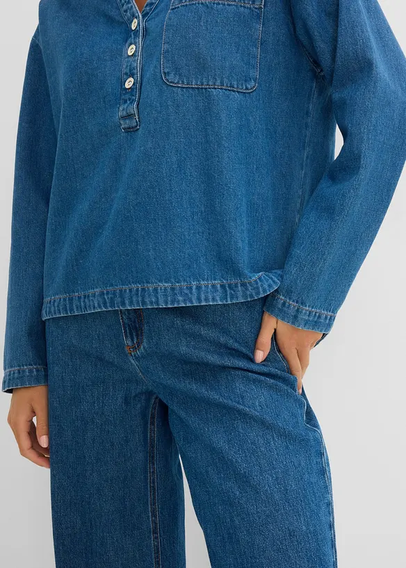 Jeansbluse-Tunika, bonprix