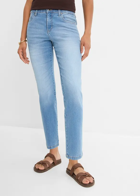 Jean droit, taille mi-haute, cropped, bonprix