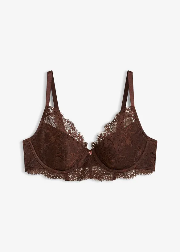 Soutien-gorge &agrave; coques et dentelle, bonprix