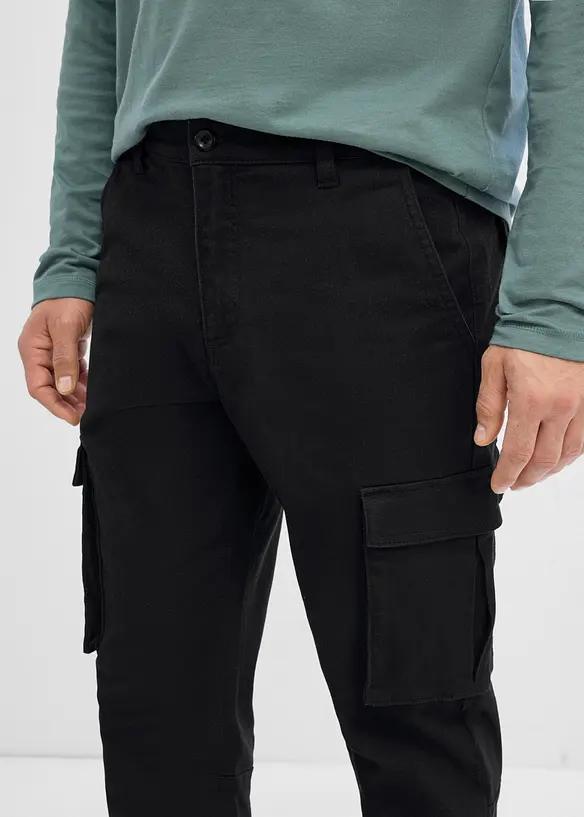 Classic Fit Stretch-Cargohose mit Dehnbund, Straight, bonprix