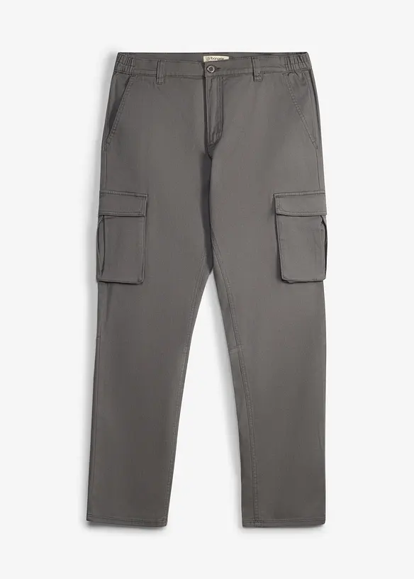 Classic Fit Stretch-Cargohose mit Dehnbund, Straight, bonprix