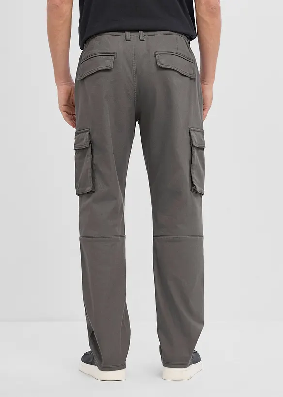 Classic Fit Stretch-Cargohose mit Dehnbund, Straight, bonprix