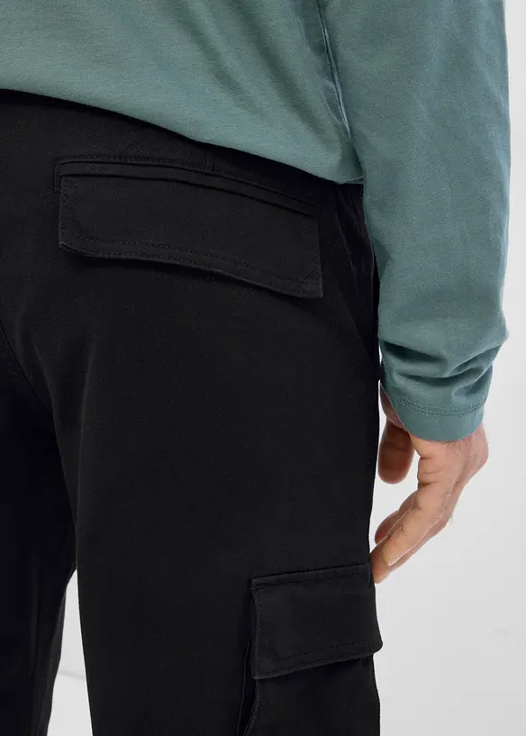 Classic Fit Stretch-Cargohose mit Dehnbund, Straight, bonprix
