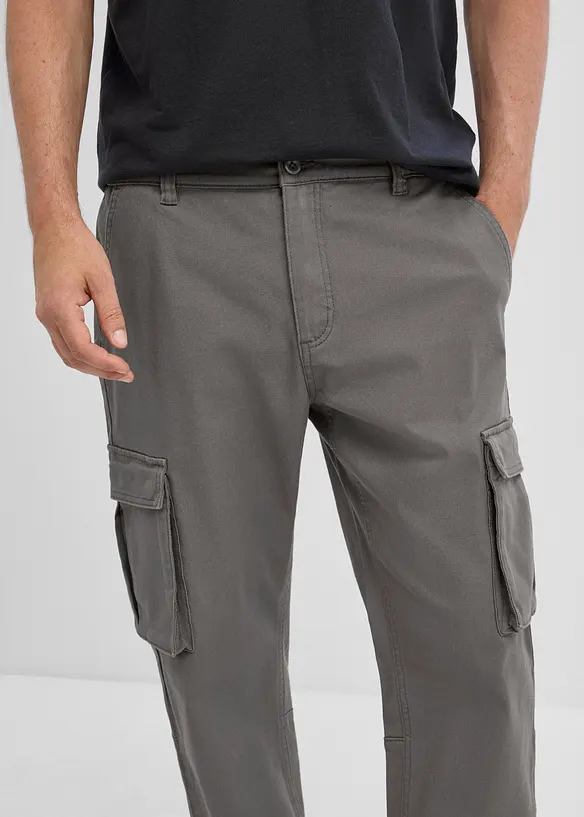 Classic Fit Stretch-Cargohose mit Dehnbund, Straight, bonprix