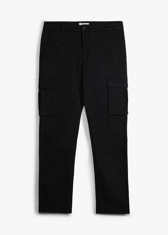 Classic Fit Stretch-Cargohose mit Dehnbund, Straight, bonprix