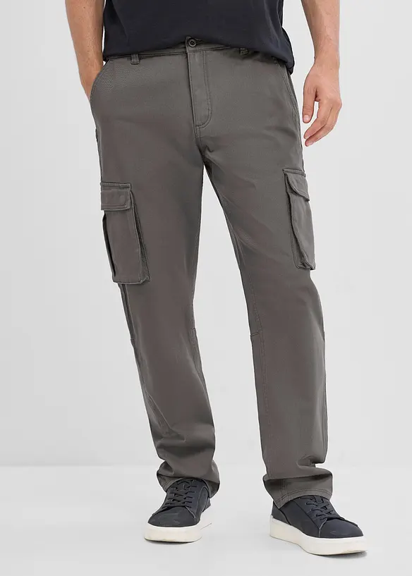 Classic Fit Stretch-Cargohose mit Dehnbund, Straight, bonprix