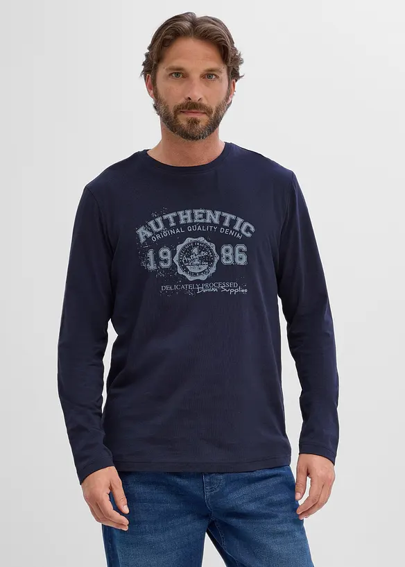T-shirt manches longues 100% coton, bonprix