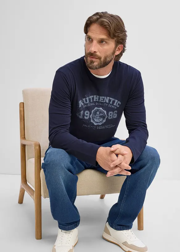 T-shirt manches longues 100% coton, bonprix