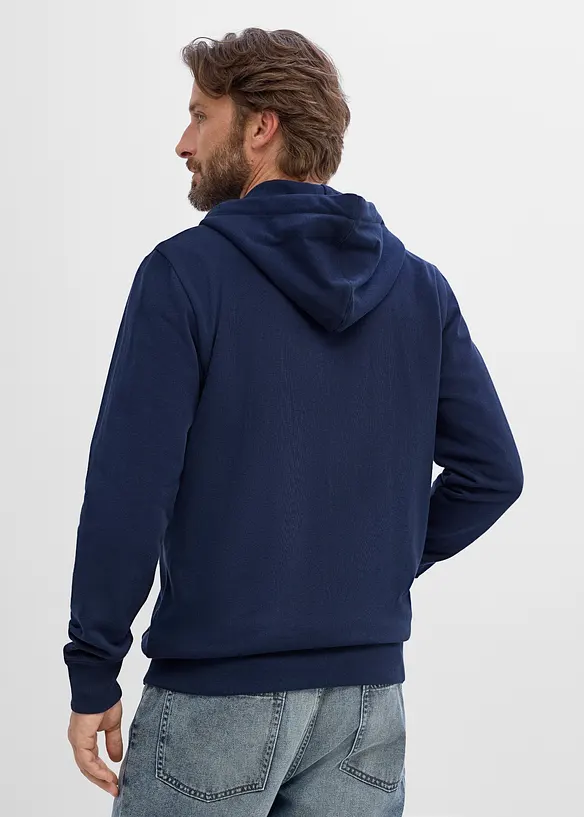 Kapuzen-Sweatjacke aus reiner Baumwolle, bonprix