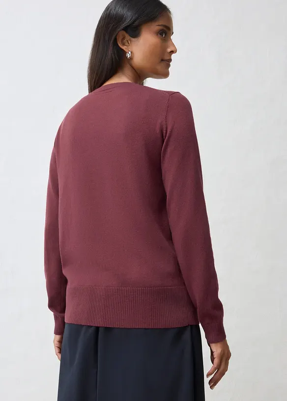 Feinstrickjacke aus weichem Woll-Mix, bonprix
