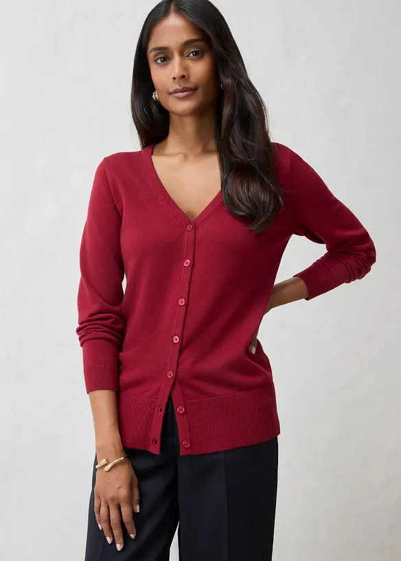 Feinstrickjacke aus weichem Woll-Mix, bonprix