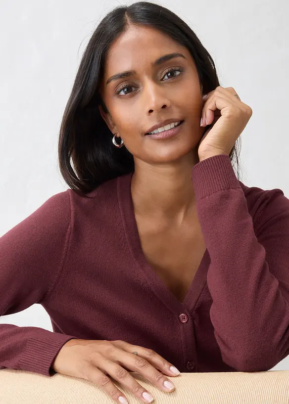 Feinstrickjacke aus weichem Woll-Mix, bonprix