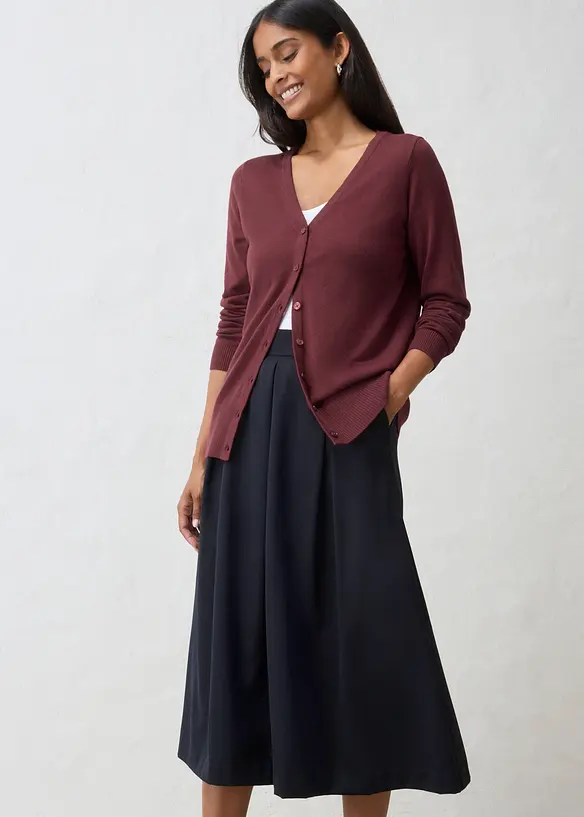 Feinstrickjacke aus weichem Woll-Mix, bonprix
