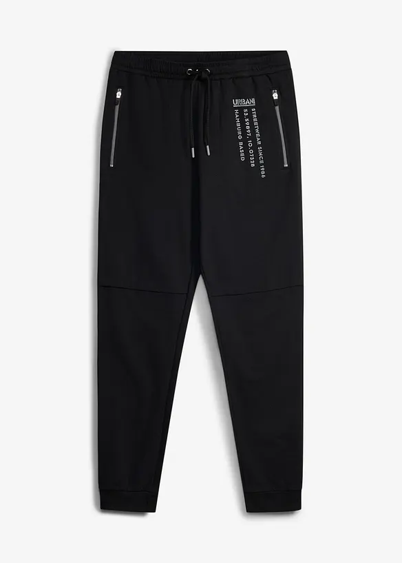 Pantalon de jogging &agrave; imprim&eacute; sportif, 100% coton, bonprix