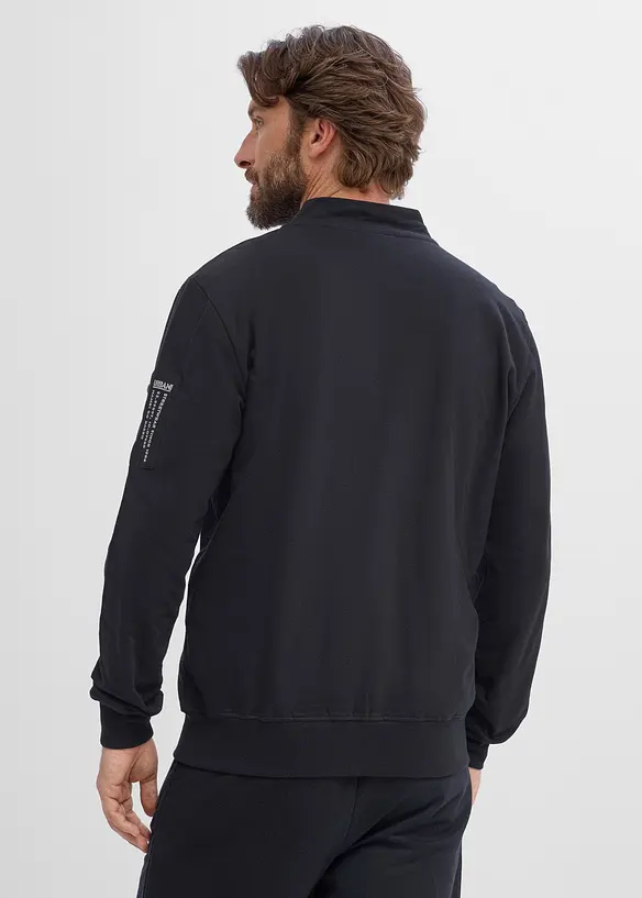 Sweat zipp&eacute; bomber 100% coton, bonprix