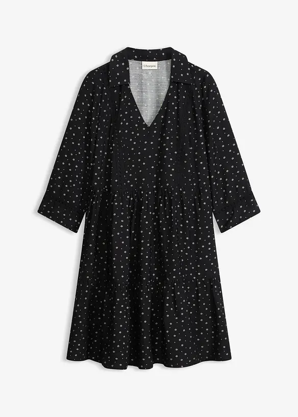 Robe courte en viscose m&eacute;lang&eacute;e, bonprix