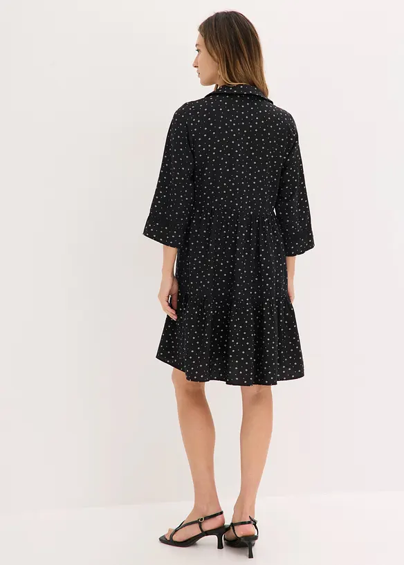 Robe courte en viscose m&eacute;lang&eacute;e, bonprix