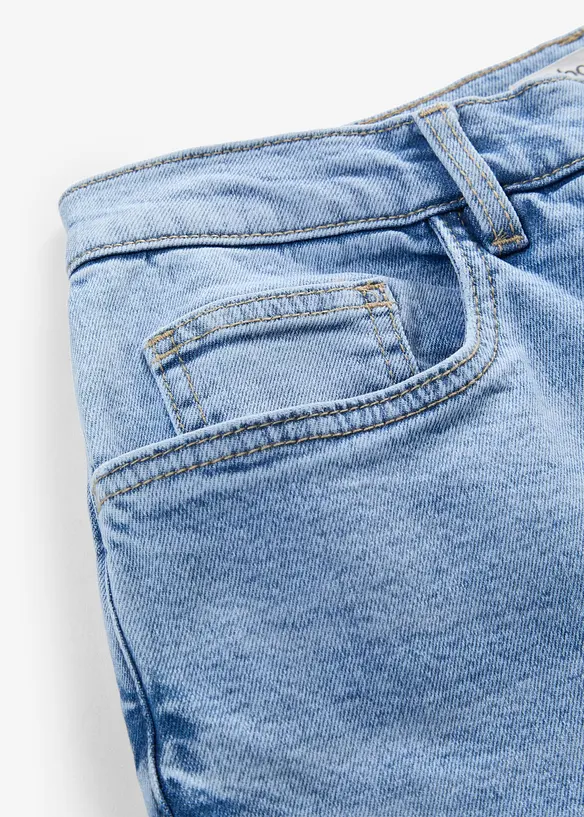 Jean droit et loose, taille haute, bonprix