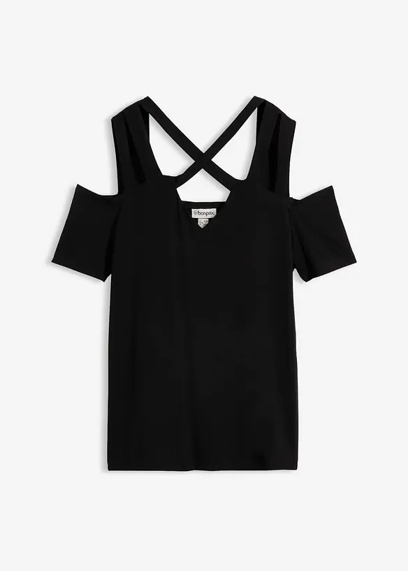 T-shirt &agrave; d&eacute;coupes en viscose, bonprix