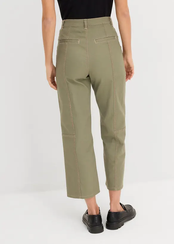 Verk&uuml;rzte Twillhose aus Baumwoll-Elasthan-Mix, bonprix