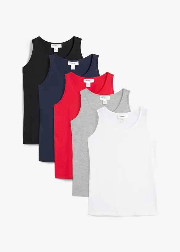 Long-Top (5er-Pack), bonprix