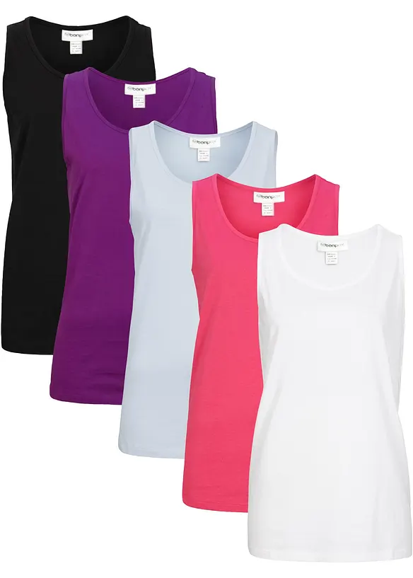 Long-Top (5er-Pack), bonprix