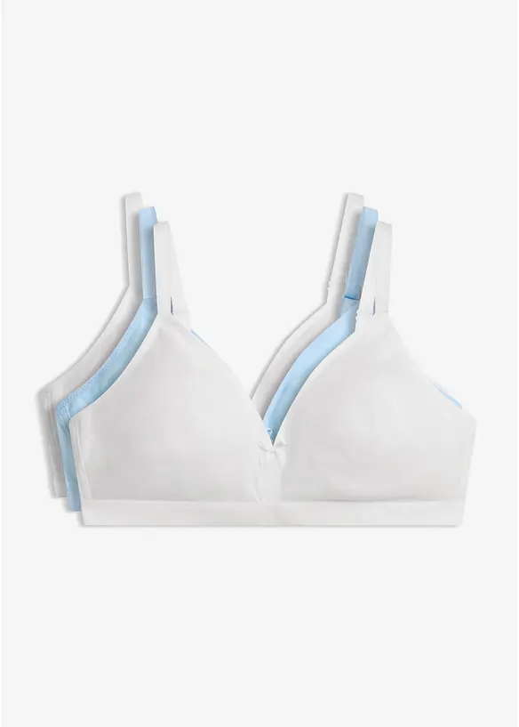 BH ohne B&uuml;gel mit Bio-Baumwolle (3er Pack), bonprix
