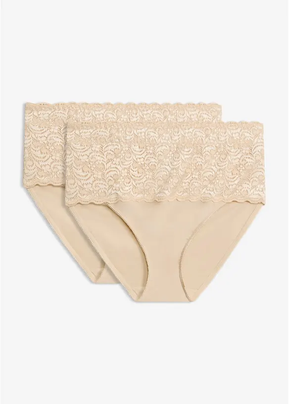 Lot de 2 slips sculptants, maintien fort, bonprix