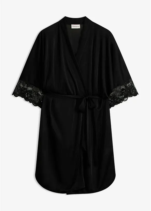 Kimono en satin et dentelle, bonprix