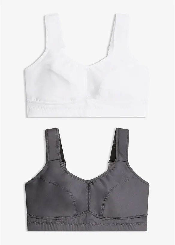Sport-BH mit mittlerem Halt (2er Pack), bonprix