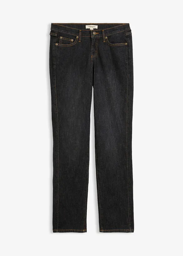 Jean droit taille mi-haute, extensible, bonprix